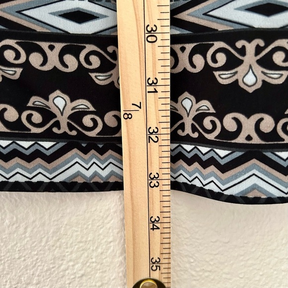 Hale Bob Emery Dress A-Line Sleeveless Stretch Blue Black White Gray Size Small - Picture 14 of 16